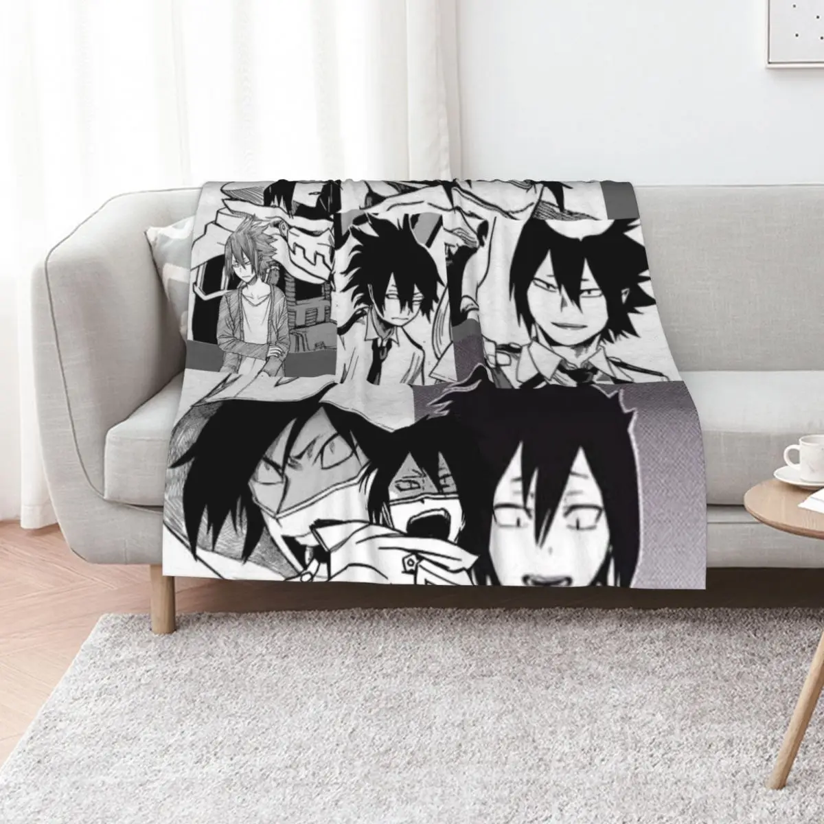 Collage of Amajiki Throw Blanket warm winter Multi-Purpose cosplay anime Sofa anime Cute Blankets