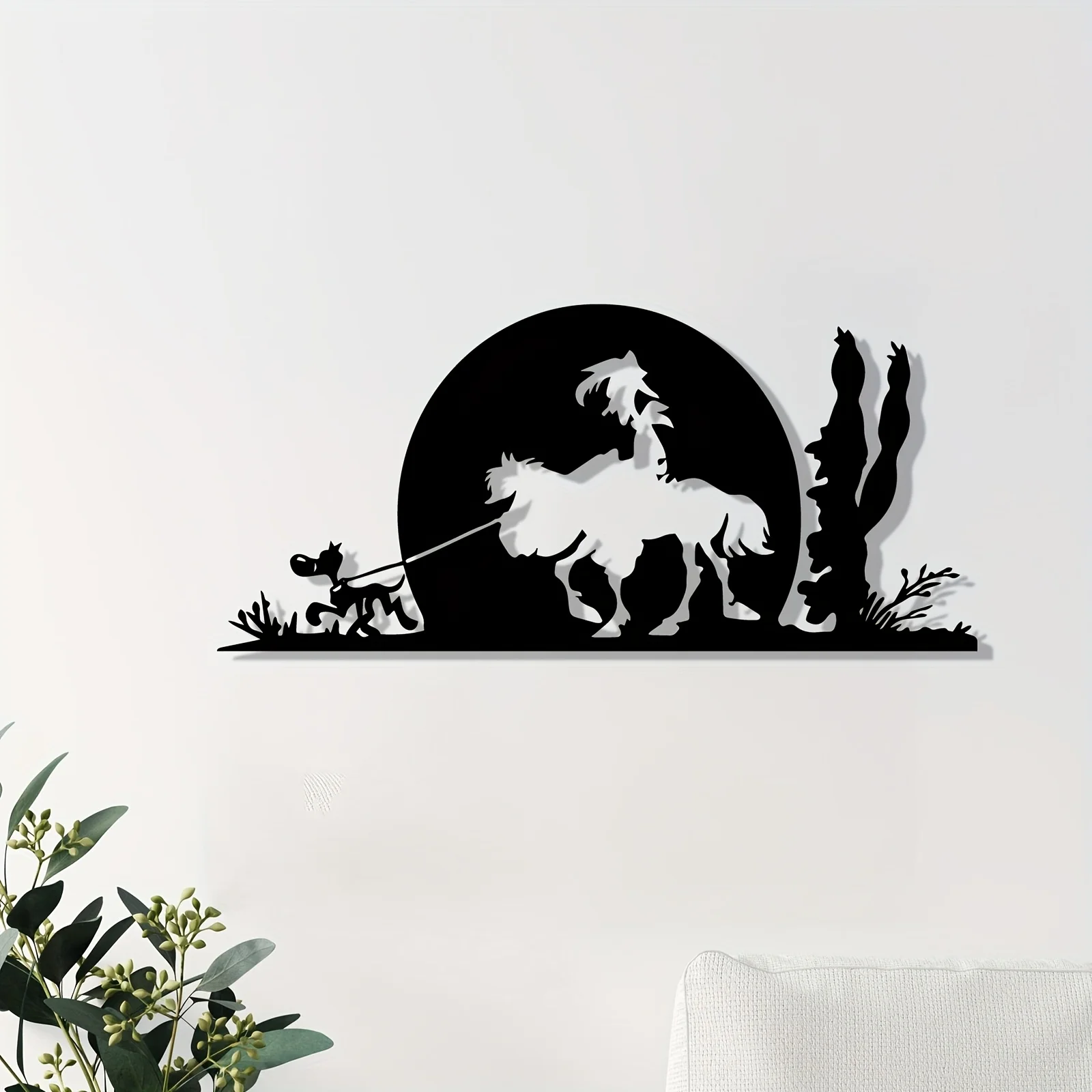 CIFbuy  Western Cowboy Horse Silhouette Aluminum Wall Art 12x16 Inch Waterproof Durable Outdoor Garden Patio Fence Yard Decor