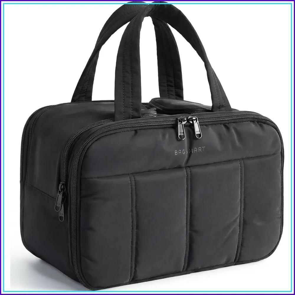 Large Travel Toiletry Bag with Handle, Lightweight Cosmetic Makeup Organizer for Women, Accessories Essentials Toiletries