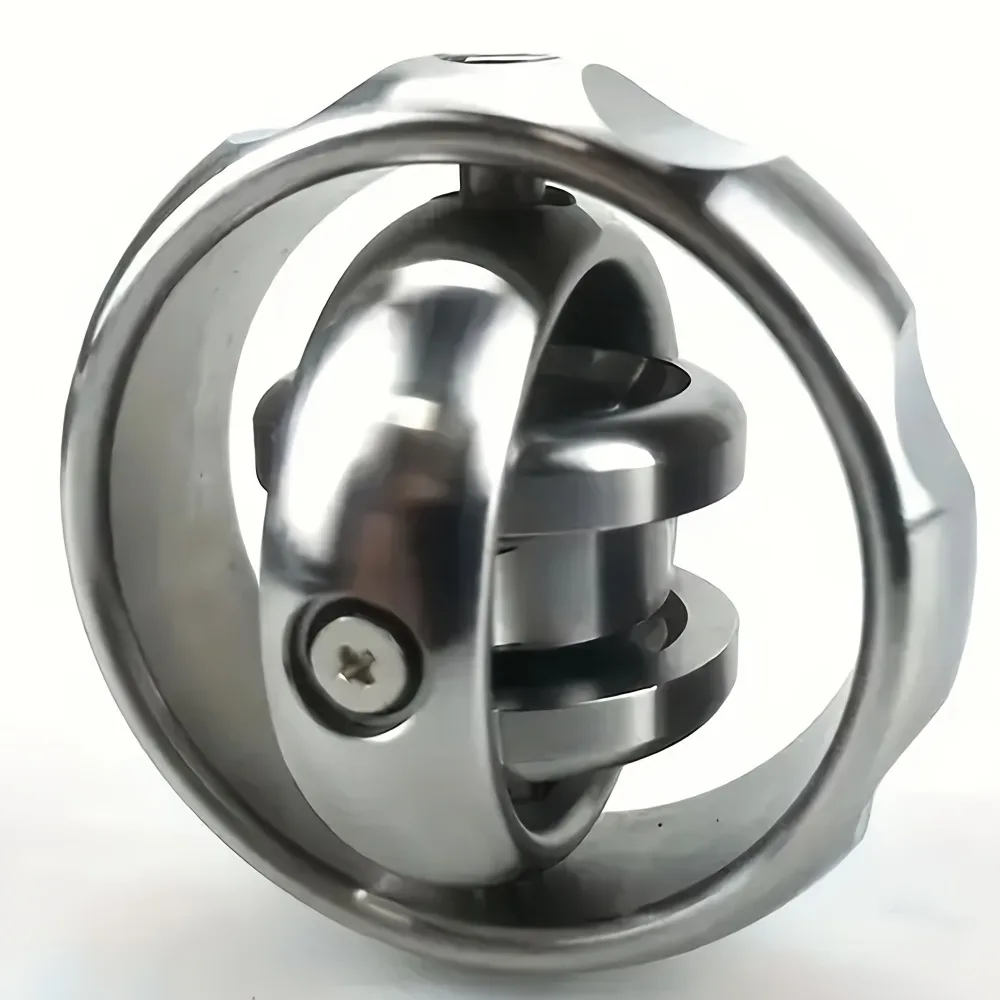 Three-axis Precision Fingertip Gyroscope - Mechforce EDC 3D Metal Rotary Balance Wheel Decompression Toy - Black Technology