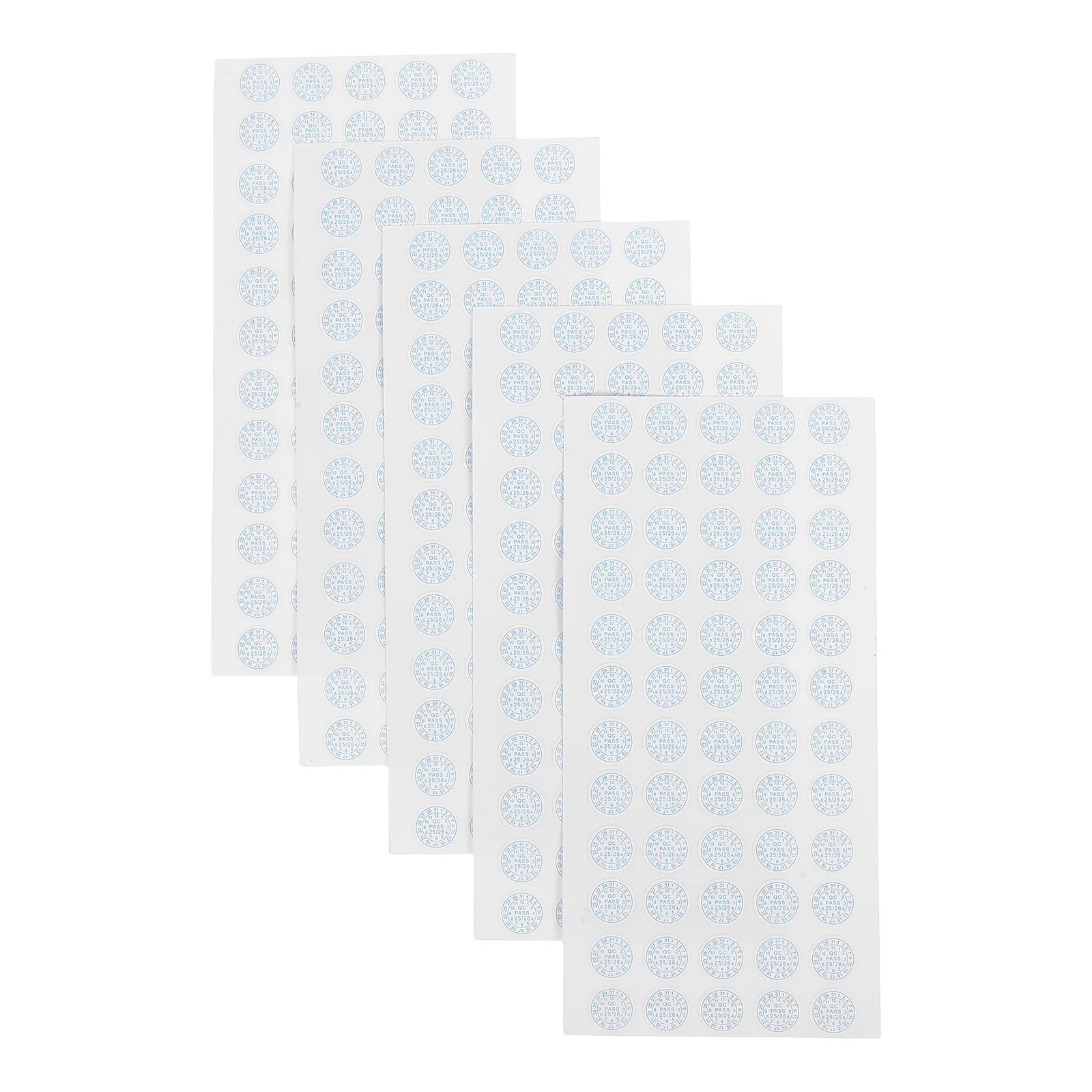 Round Tamper Evident Stickers 5 Sheets Quality Control Approval Seals Adhesive Warning Labels for Electronics Furniture