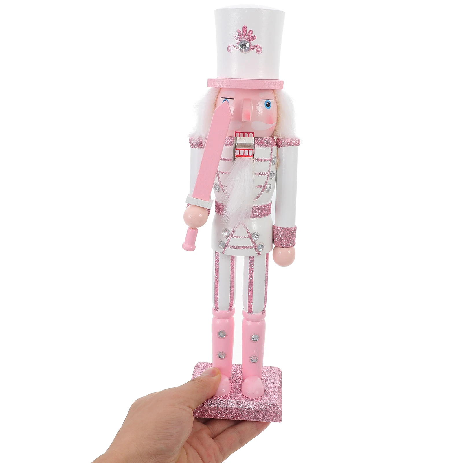 

Wooden Christmas Nutcracker Tabletop Decoration Holiday Gift Xmas Nutcracker Craft Wood Desktop Christmas Party Ornament