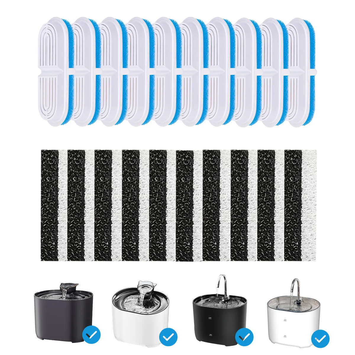 Various sets Pet Water Dispenser Filter Cat Water Fountain Filter Drinking Fountain Filter Cycle Filtering Easy To Clean