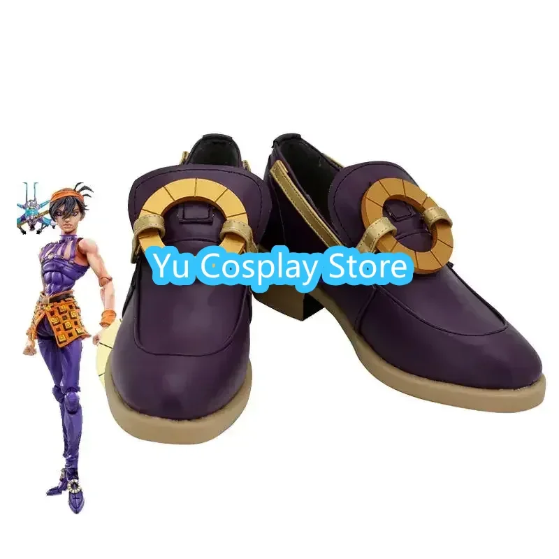 

Обувь для косплея в стиле аниме JoJo's Bizarre Adventure Narancia Ghirga, обувь из искусственной кожи, реквизит для косплея, ботинки на Хэллоуин, индивидуальный заказ