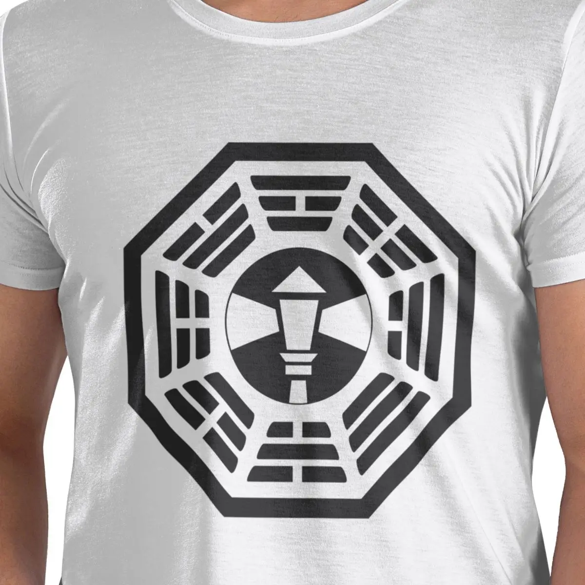 

Lost - Dharma Initiative - The Lamp Post T-Shirt for Men Cotton T Shirts Men's Tees Short O-Neck Summer Clothes Tops S-6XL