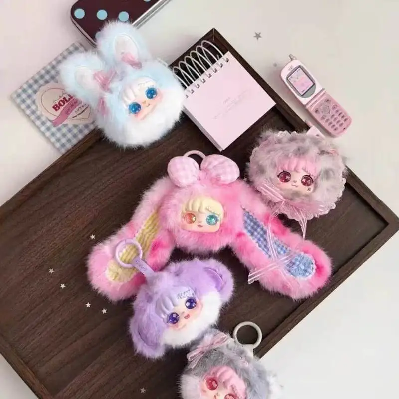 

New Authentic Sanmi Bunny Plush Blind Box Cute Furry Makeup Mirror Desktop Ornament Mysterious Box Interesting Toys