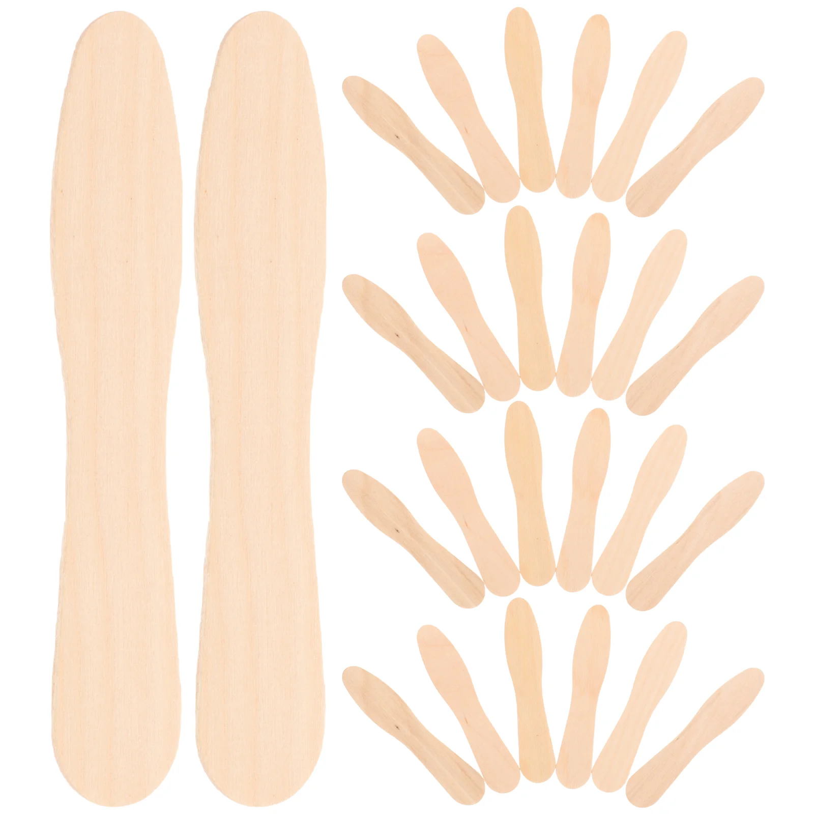 100pcs Wooden Ice Cream Spoons Wood Taster Spoons Popsicle Paddles Spoon wood ice cream spoons ice cream dessert spoons