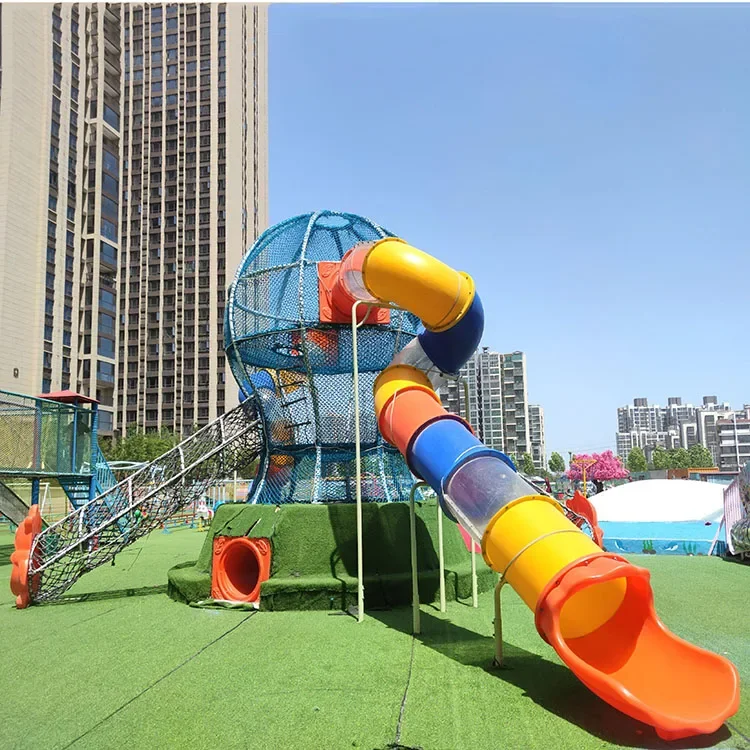 &Octopus Themed Commercial Steel Outdoor Playground Kids Multi-Layer Climbing Equipment with Slides for School & Shopping Mall