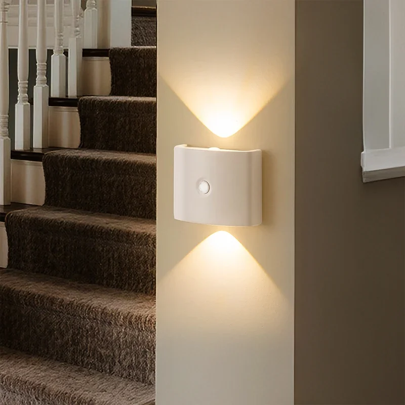 LED-Nachtlicht, USB-wiederaufladbar, mit intelligentem Bewegungssensor – perfekt für Wohnzimmer, Flure und Schlafzimmer