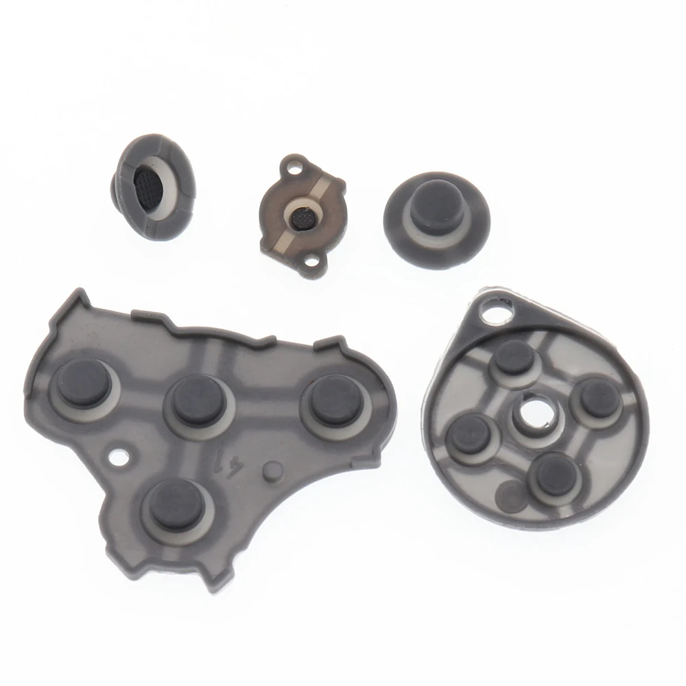 10 セット/ロットブラックグレー色コントローラ導電性ゴムパッド ngc 用ゲームキューブ部品