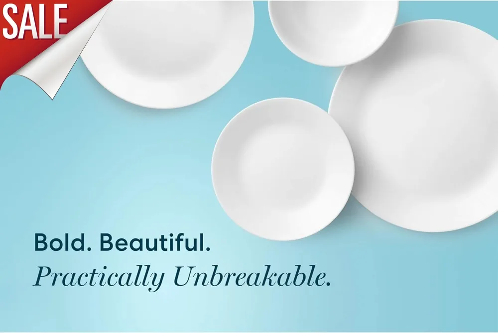 

Новейший популярный стиль, набор столовой посуды из 38 предметов на 12, трехслойные стеклянные тарелки, устойчивые к сколам, чаши, зимний морозный белый цвет