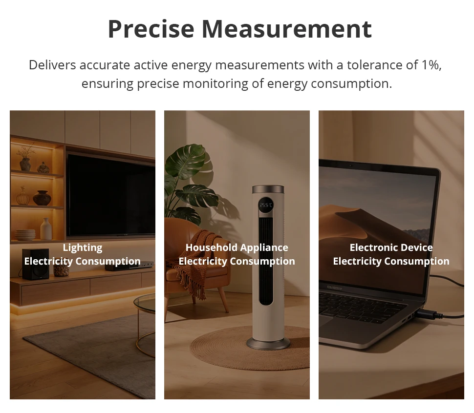 Zemismart Zigbee 3.0 Smart Power Monitor 63A Energiemessgerät Echtzeit-Detektor Kompatibel mit Homey Unterstützt Zigbee2MQTT ZHA – Detail 11