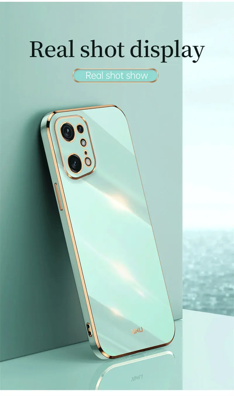 Oppo Find X5 Pro CPH2305 Custodia 6D Placcatura Paraurti in silicone Morbido TPU Cover posteriore Custodia antiurto per Oppo Find X5 Pro CPH2305