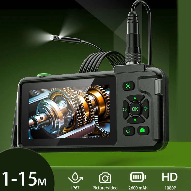 

5'' IPS Screen Endoscope Camera for Dual Triple Lens Detachable Design IP67 Industrial Borescope Inspection Camera for Piping