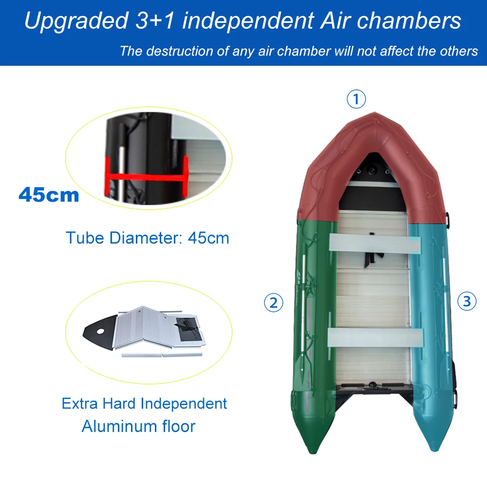 CE في الهواء الطلق المفضلة هيبالون زورق نفخ PVC قارب التجديف قوارب قابلة للنفخ #3