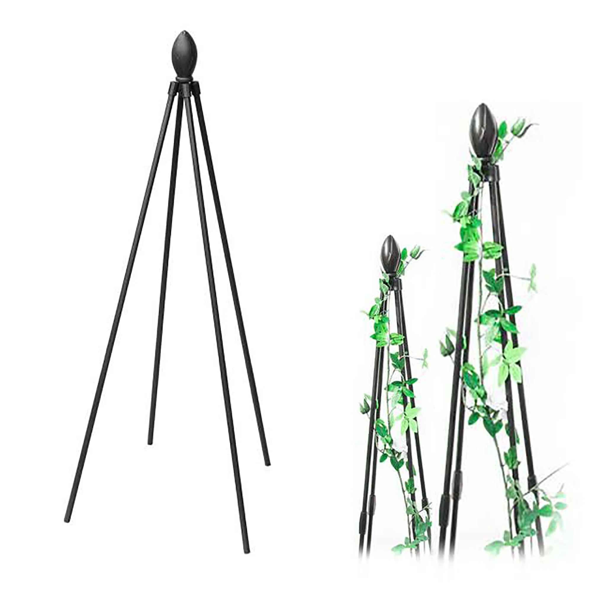 

Flower Rack Support Rod Home Gardening Supplies Decorative Garden Tool Rattan Frame Black PE Plastic Coated Iron Support