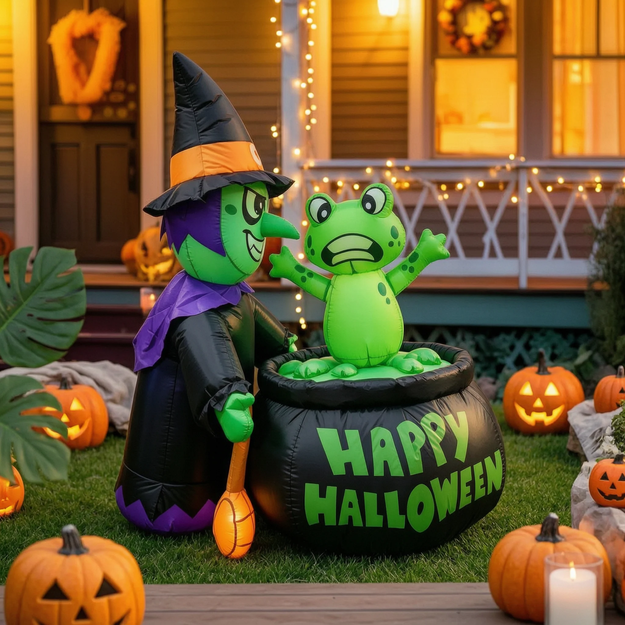 inflatable-witch-with-frog-glowing-inflatable-witch-with-pot-outdoor-decoration-green-easy-for-lawn-garden