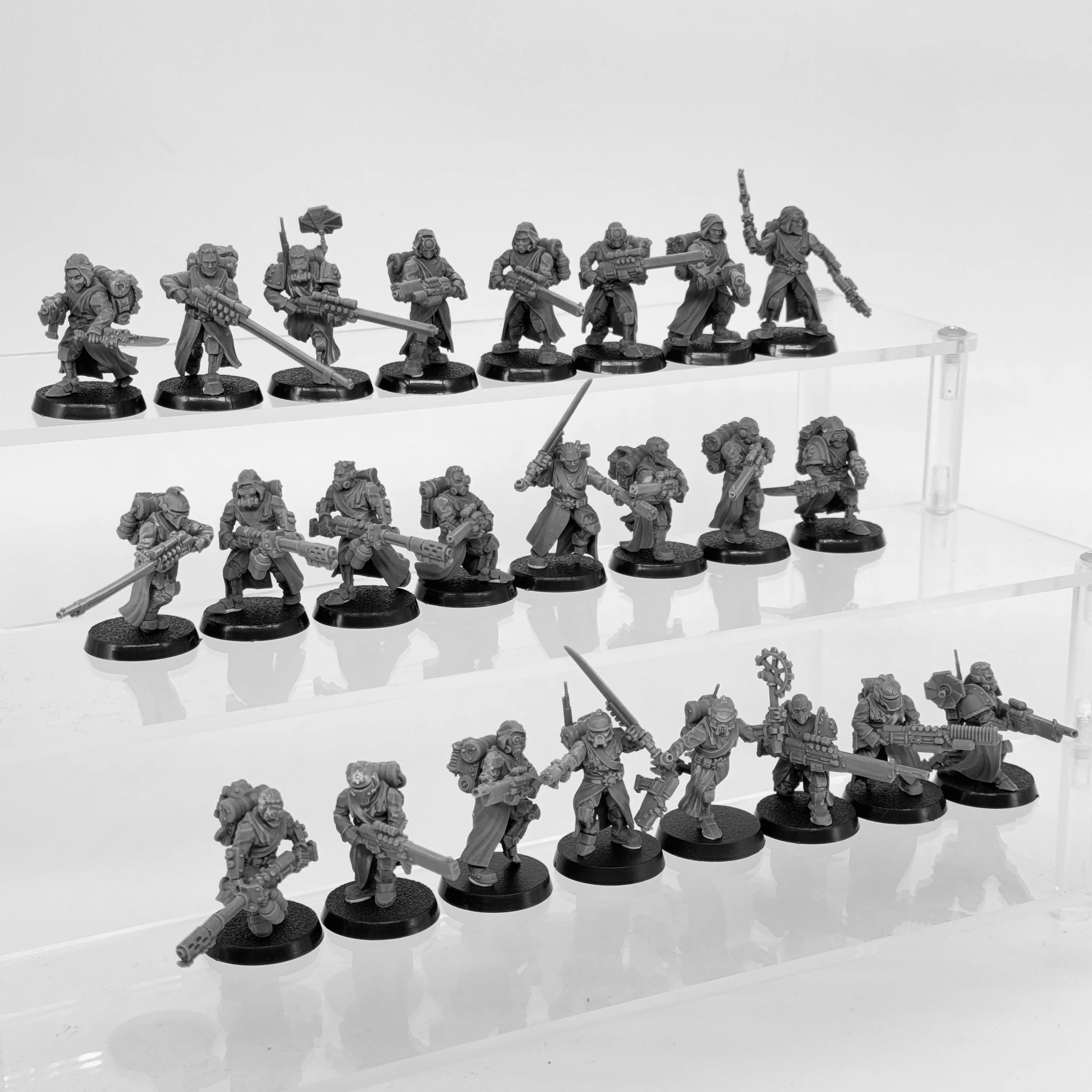 Scavenger Infantry Builder Resin Model Kit 24 Figures Tabletop War for Sci-fi RPG Miniature Unpainted Collection