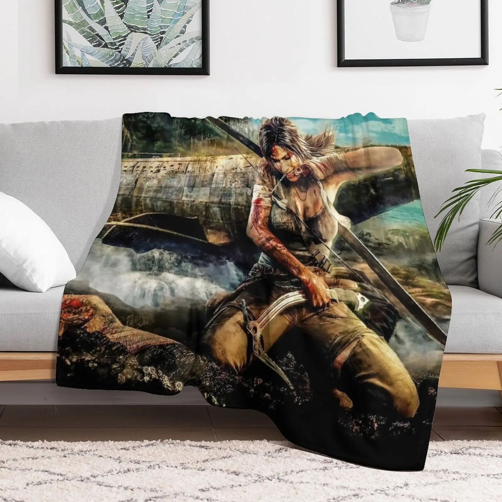 Lara Croft Tomb Raider 8K Throw Blanket Winter beds Summer Beddings Picnic Bed Fashionable Blankets