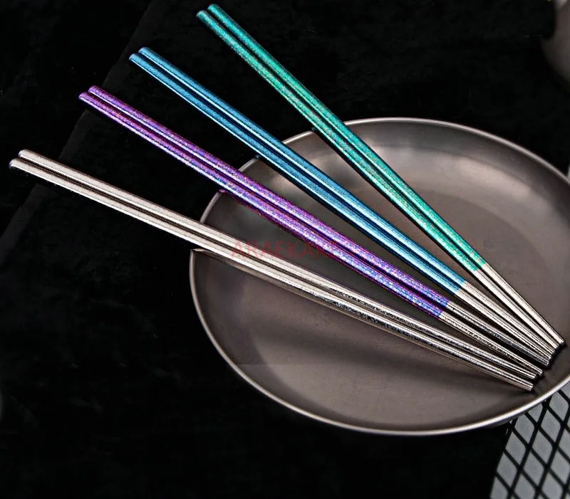 Pure titanium chopsticks, titanium alloy hollow anti mold and anti slip portable chopsticks