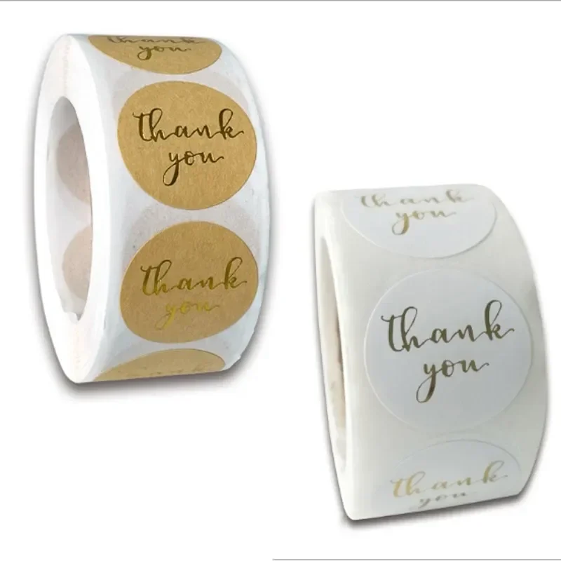 500 pieces/roll thank you sticker Birthday Card Seals Labels Bakery Bread Tags for Envelopes Gifts