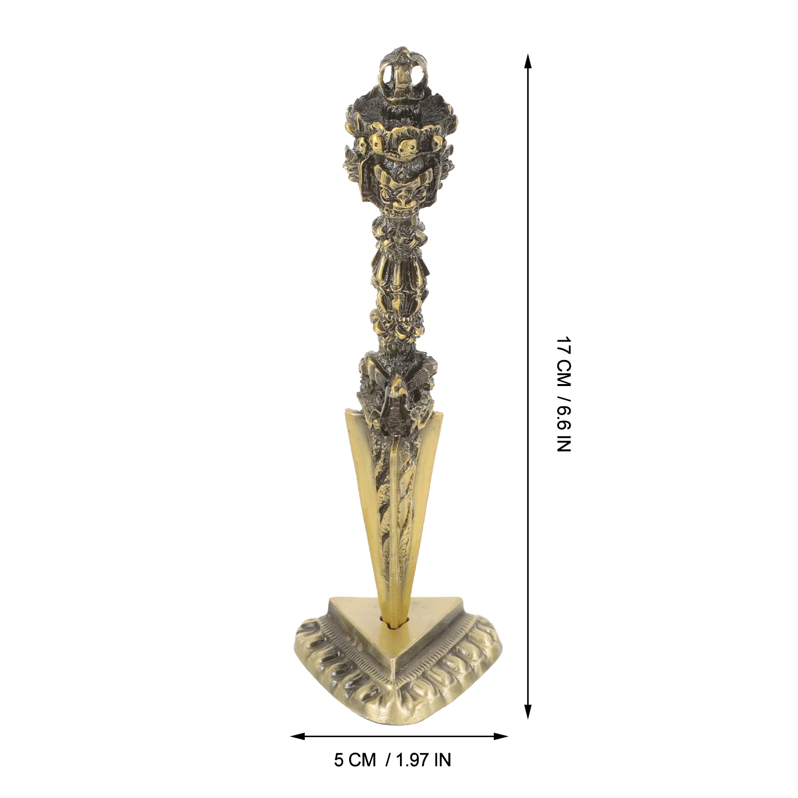 

Vajra Pestle Ornament Alloy Metal Tibetan Home Office Temple Decor Vintage Desk Figurines Religious Dorje Utensil