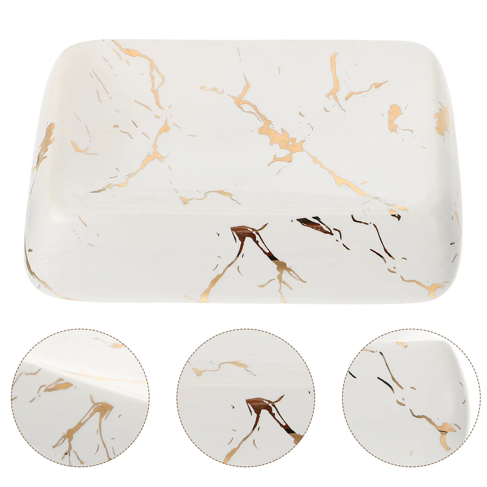 

1 шт. керамическая мыльница-подставка для ванной, современный минималистичный дизайн, премиум-материал, легко чистится, экономит место, для дома