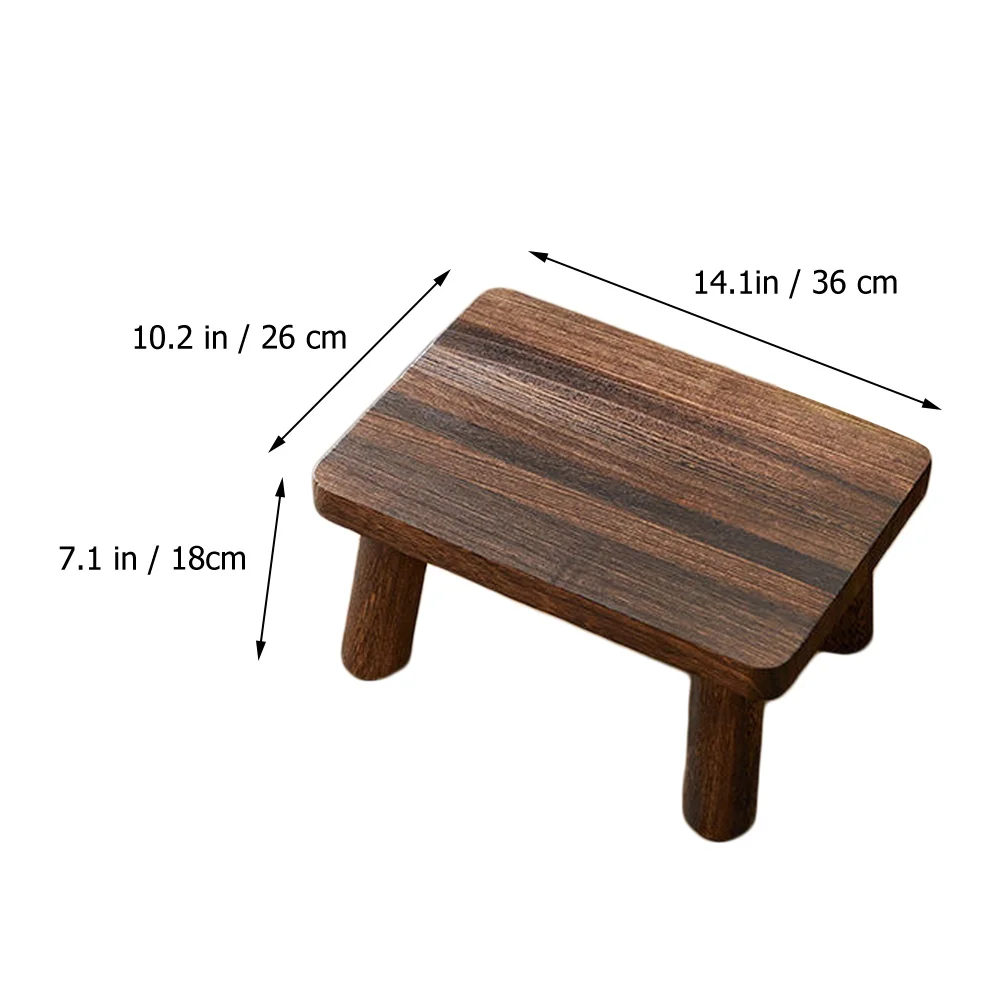 Mini taburete cuadrado de madera para niños, dormitorio, baño, cocina, taburetes para niños, taburete de pie, taburete de madera para niños