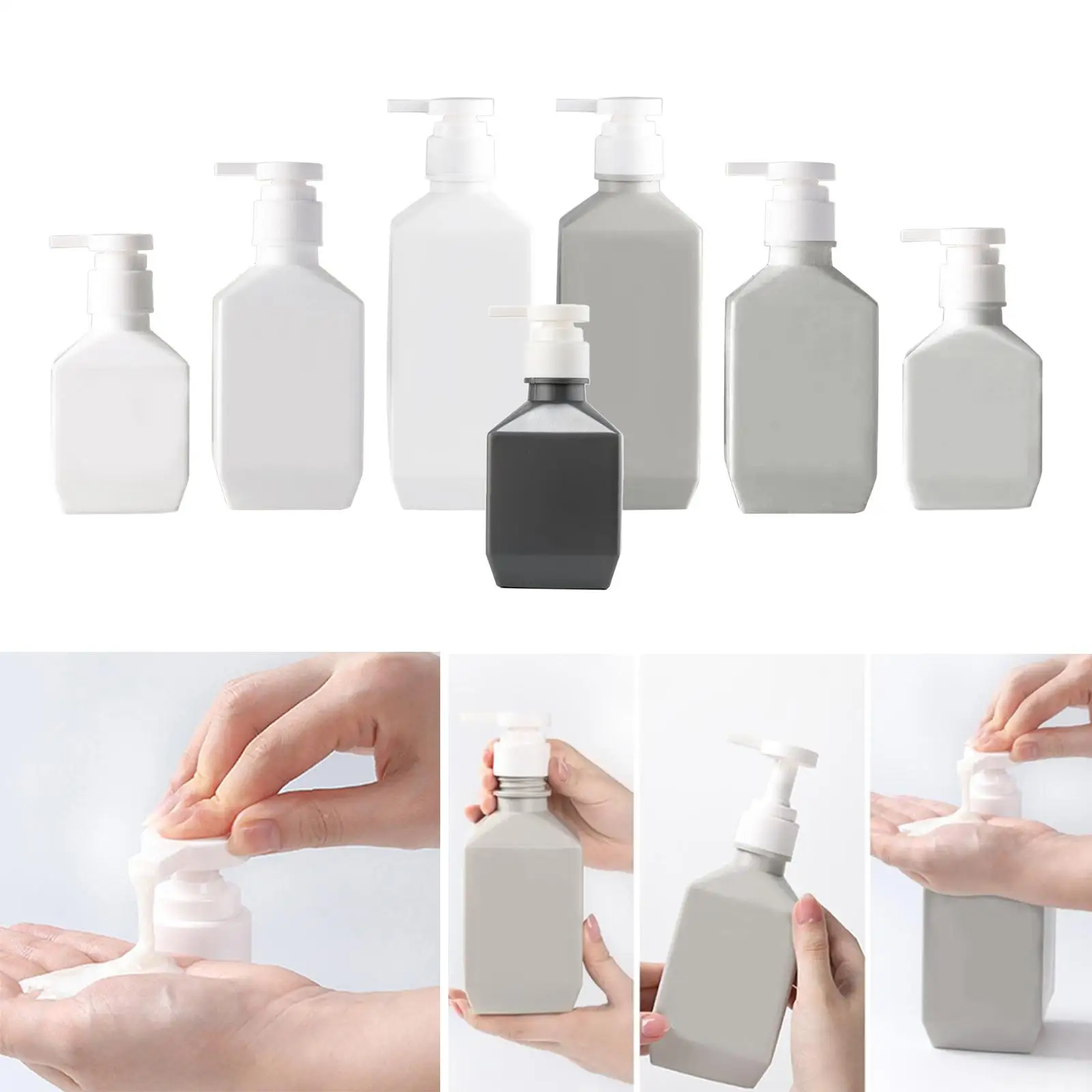 Empty Dispenser Bottle Large Capacity Lotion Squeeze Pump Mini for Women Men