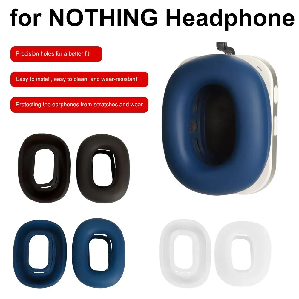 Almohadillas de repuesto para los oídos, carcasa y funda para diadema para auriculares NOTHING, almohadillas suaves para los oídos