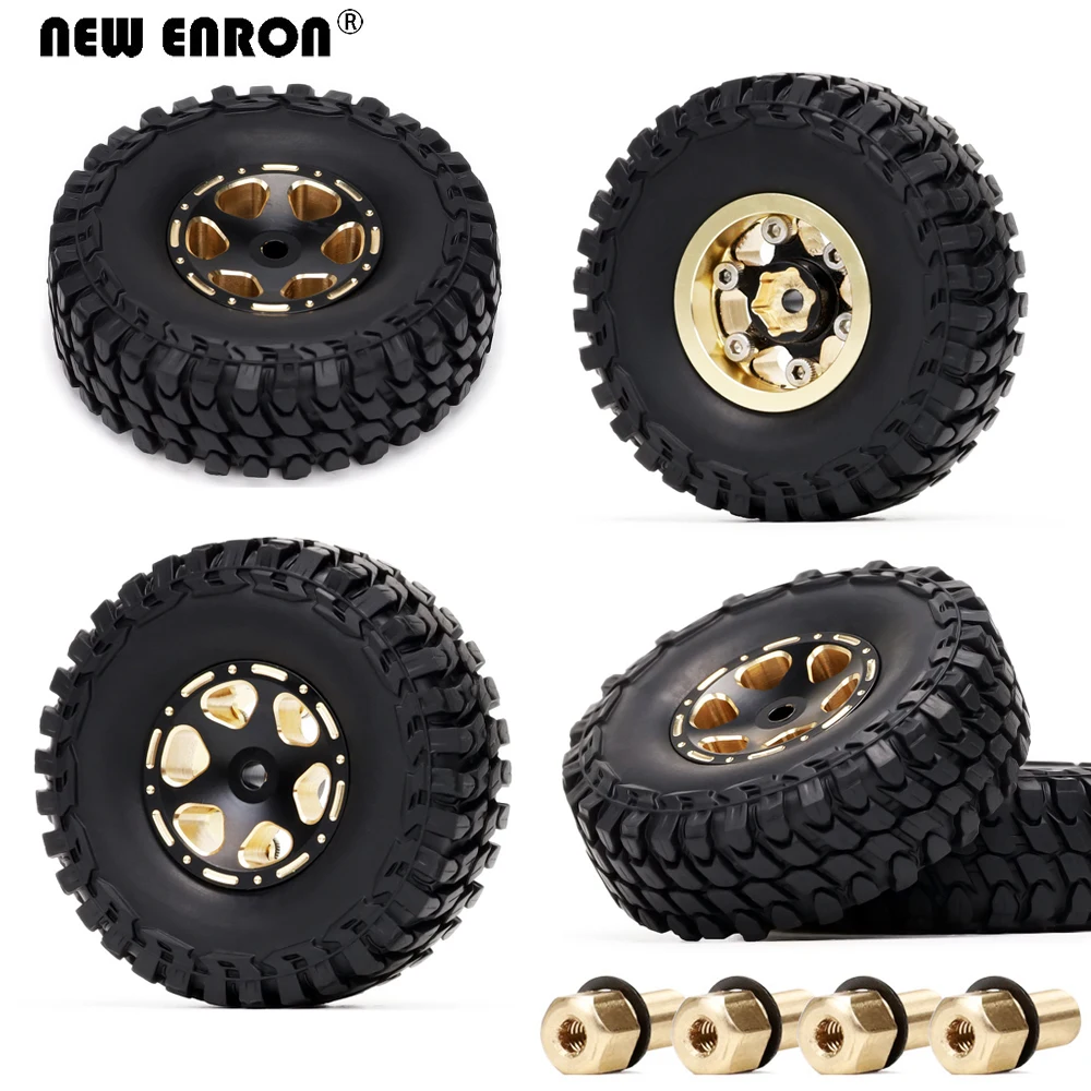 

НОВЫЕ Литые диски ENRON 1.0" с бедлоком и шинами для радиоуправляемых краулеров 1/24 1/18 Axial Traxxas MN