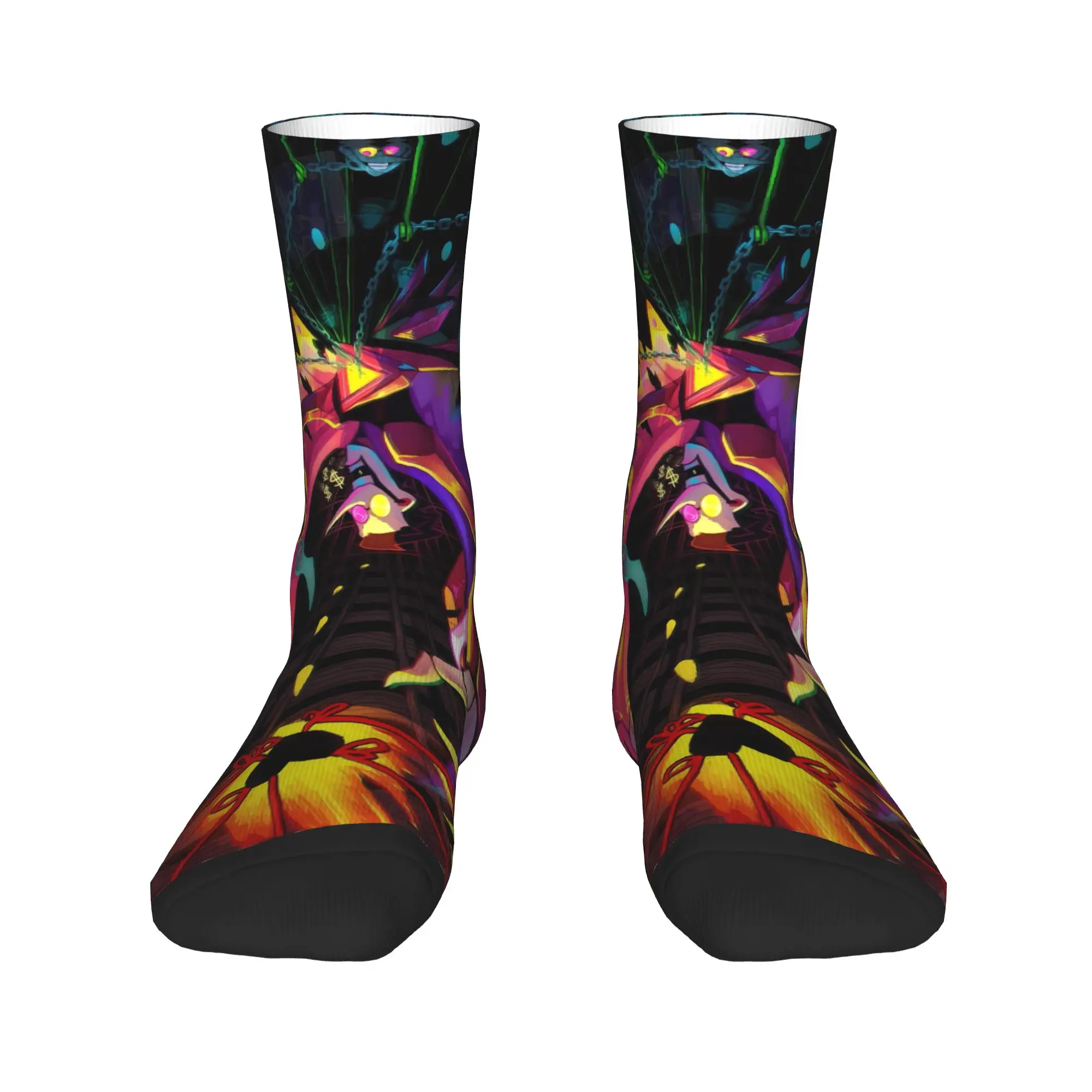 Women Men Socks Game Deltarune Spamton Tenna Stockings Anti Skid Quality Socks Autumn Harajuku Graphic Outdoor Socks