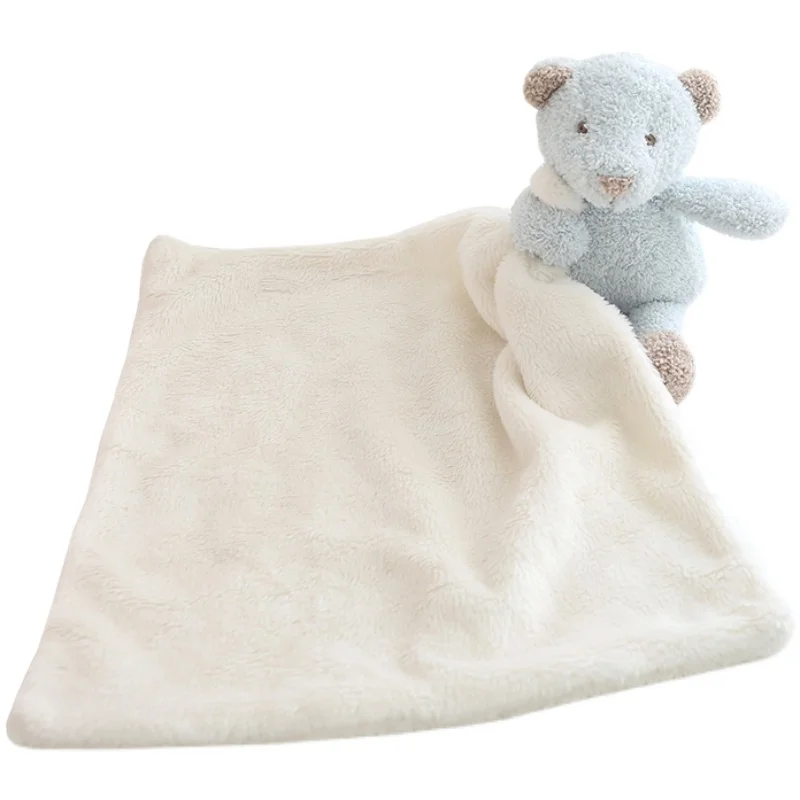 Cute Cartoon Bear Doll Newborn Baby Comforter Blankie Soothing Towel 25*25CM Infant Soft Appease Stuffed Toys For 0-12 month