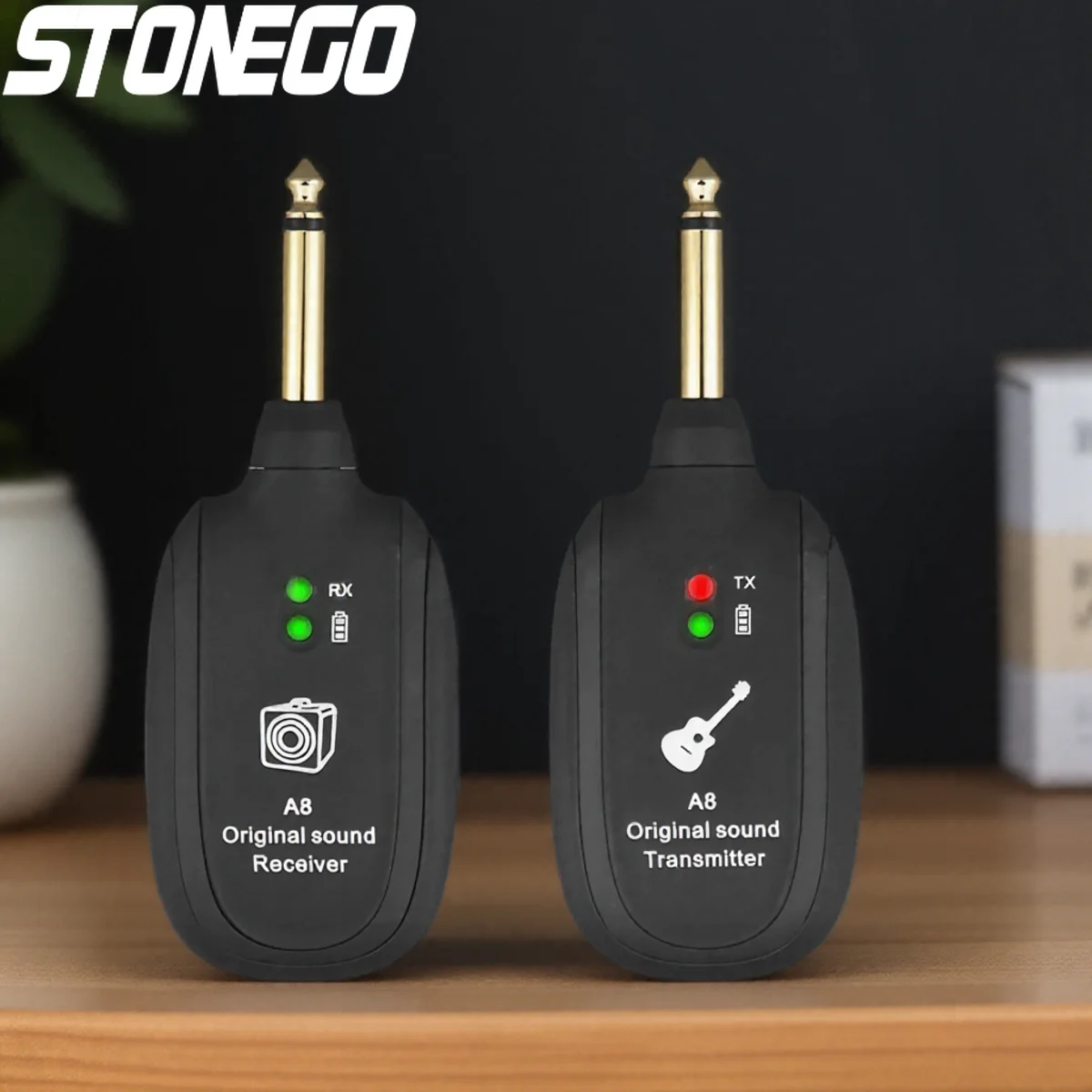 

Беспроводная гитарная система: передатчик и приемник, перезаряжаемый Bluetooth-аудиоадаптер для электрогитар, акустических и бас-гитар, аксессуары