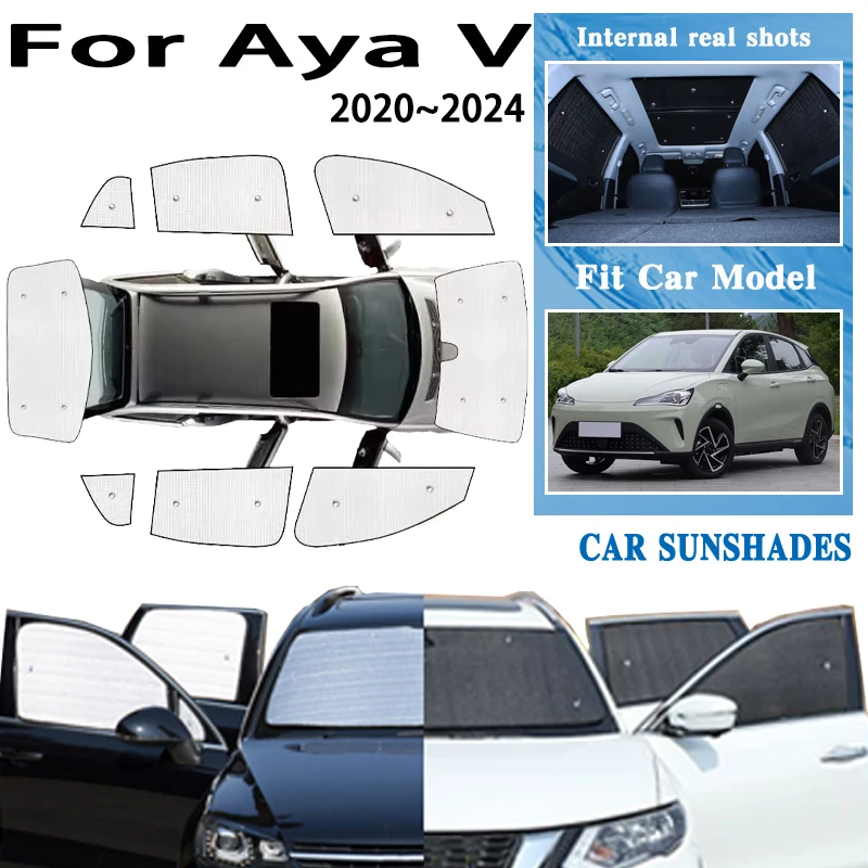 

Fit For Neta Aya V V-II 2020 2021 2022 2023 2024 Car Sunshades Cover Anti-UV Sunscreen Window Sun Protection Visors Accessories