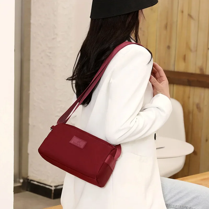 Korean Style Women Shoulder Bags Small Nylon Simple Crossbody Bags Female Handbags Purse Girl Mobile Phone Messenger Bag