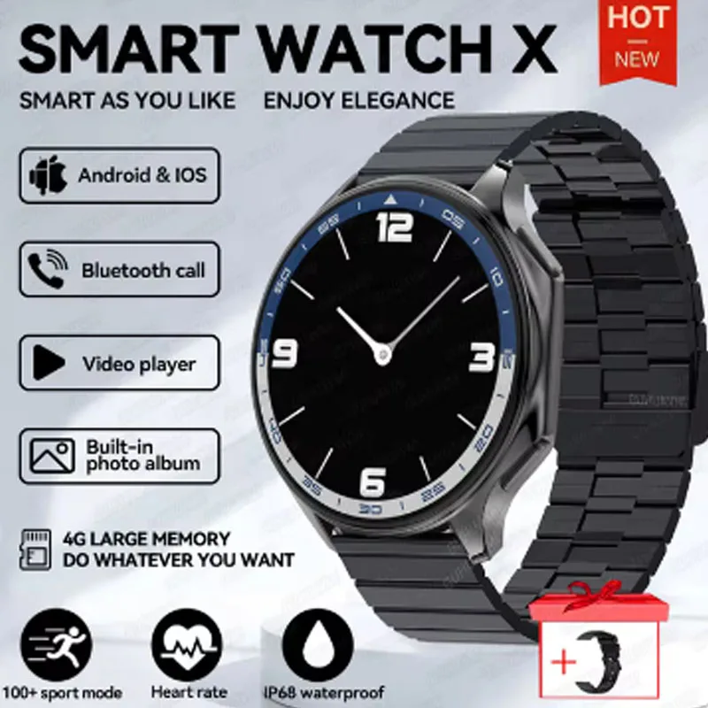

2025 НОВЫЙ 1,43-дюймовый HD-экран Smartwatch Bluetooth Calls для UMiDIGI Power 3 Umidigi S2 S2 Pro Cubot Note Мужской фитнес-браслет