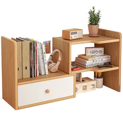 Desktop Magazine Organizer Desktop Shelving Desk Storage Rack Dormitory Stationery Magazines Books Multilayer Desk Accessories