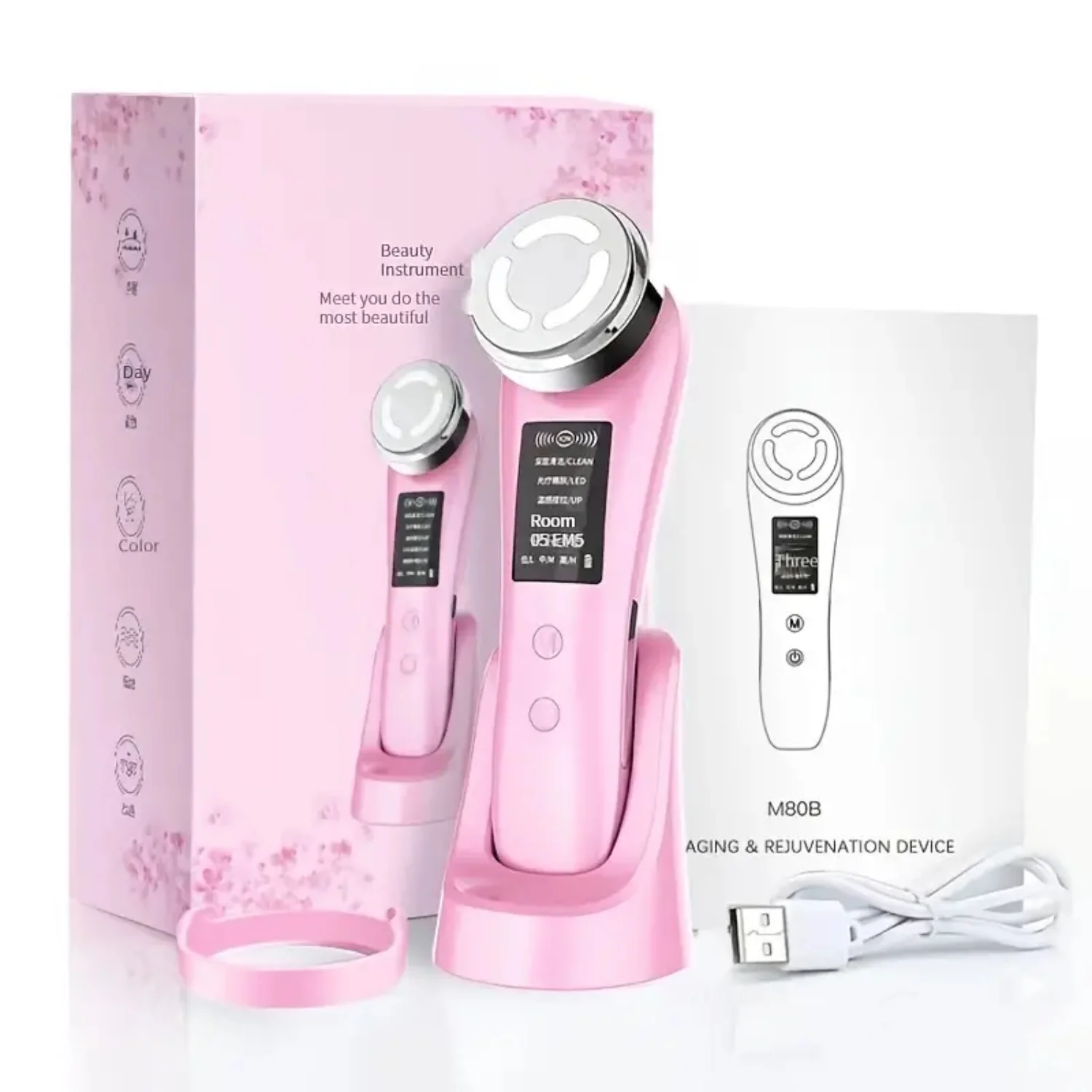 

A Five-mode Introducer With The Functions Of A Facial Color Light Cosmetology Instrument, A Skin Care Instrument And A Microcurr