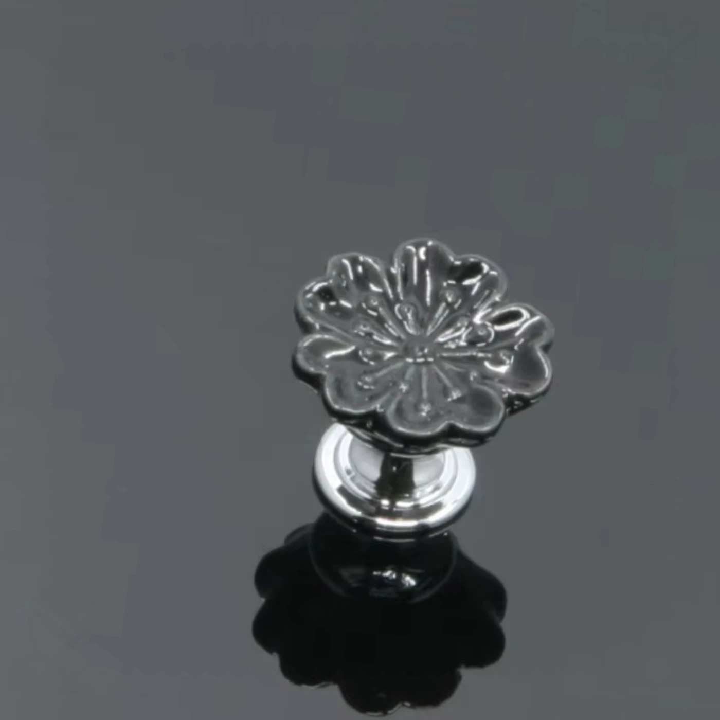 Puxador de armário redondo vintage com design europeu de orquídea para gavetas de guarda-roupa de armário de cozinha