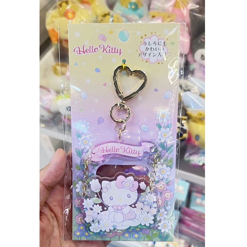 

Sanrio Heart Blooming Series Keychain Kitty Cinnamoroll Pochacco Kuromi Melody Pompom Purin Style Anime Decorative Pendant Toys