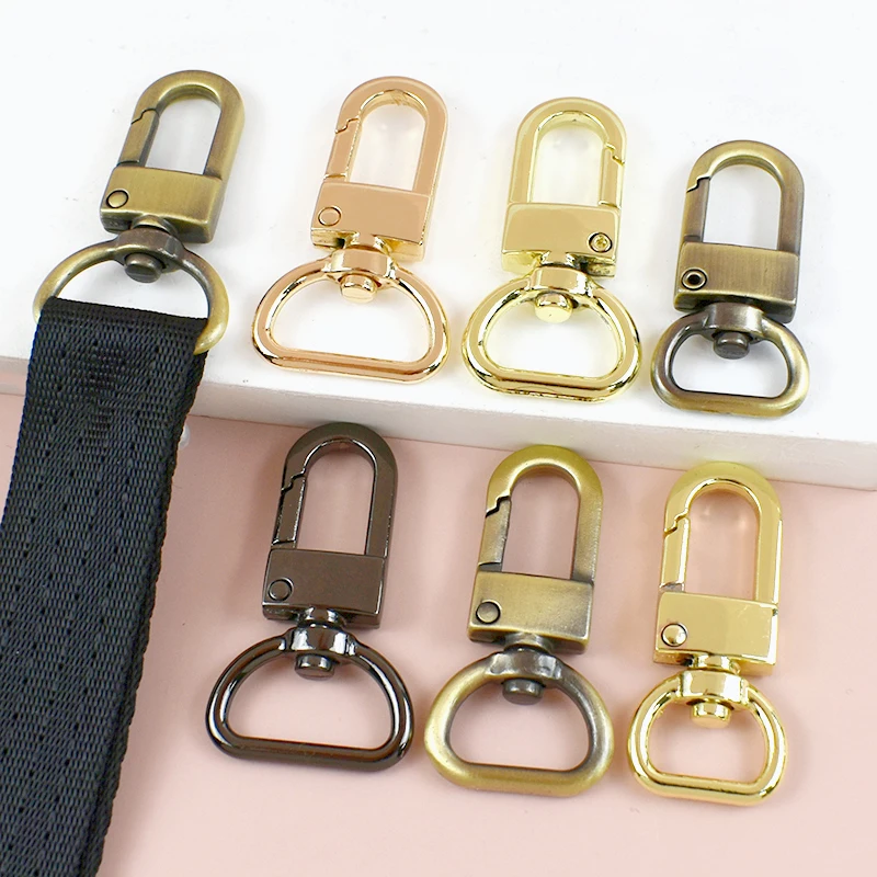 

10Pcs 13/16/19mm D Ring Tail Metal Buckles Swivel Lobster Hook for Bag Strap Chain Dog Collar Buckle DIY Hardware Accessories