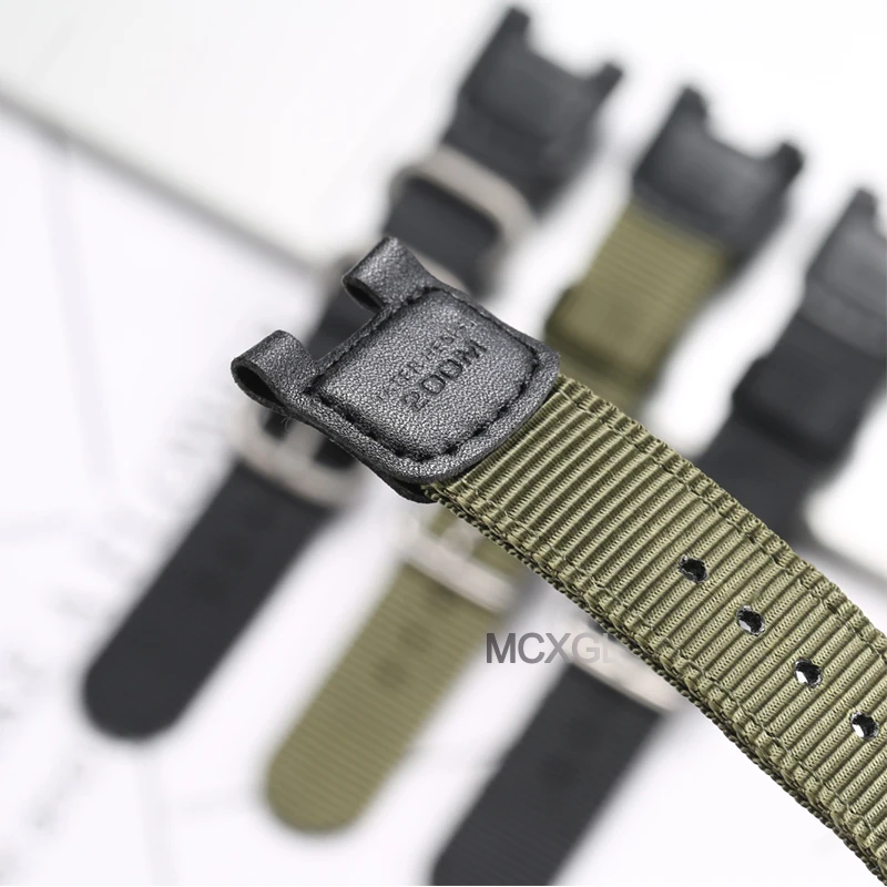 Nylon Strap for Casio SGW100 SGW-100 Watch Band Replacement SGW-100-1V SGW-100-1VDF Sport Watchband GW-3500B Canvas Bracelet