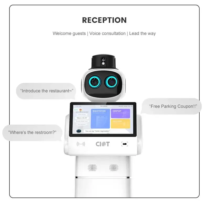 Business Face Recognition Intelligent Interaction Welcome Roboter Humanoid Chat Reception Robot