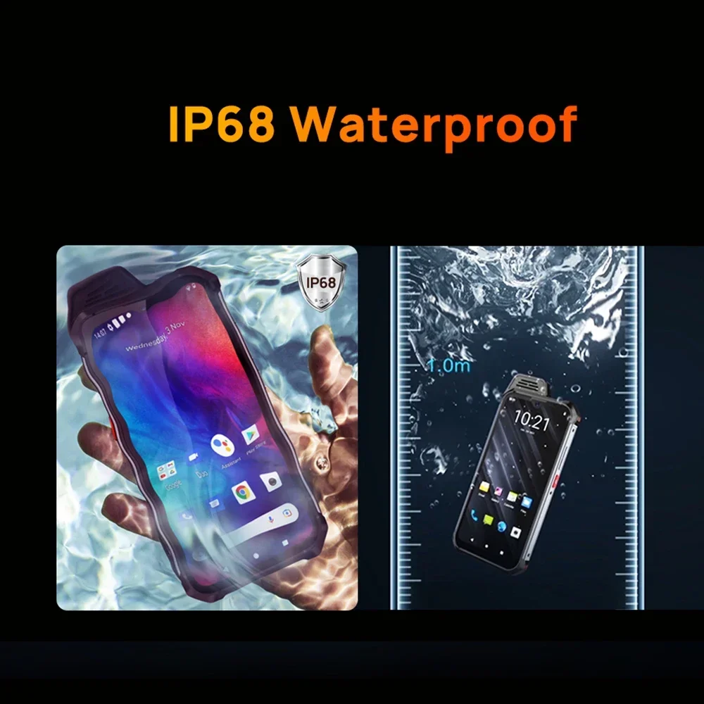 Imagem -03 - Uniwa-waterproof Walkie Talkie Smartphone W888 Ip68 4g 63 Fhd hd 4gb Mais 64gb Telemóveis 5000mah Andriod 11 Nfc Atex Telefone