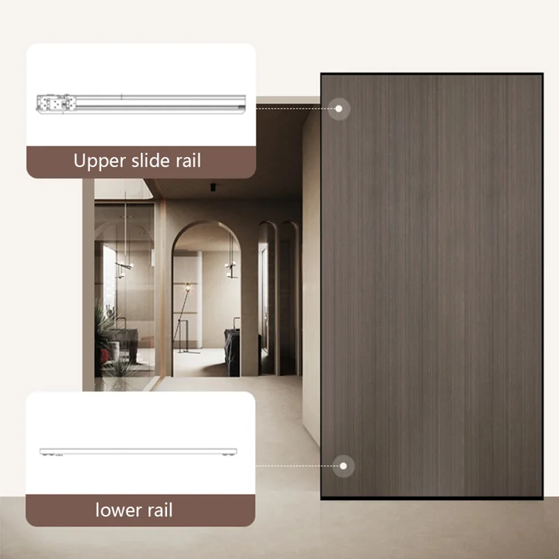 Summit porta fantasma deslizante inteligente com controle remoto elétrico com pista oculta e levitação magnética para portas de madeira e vidro