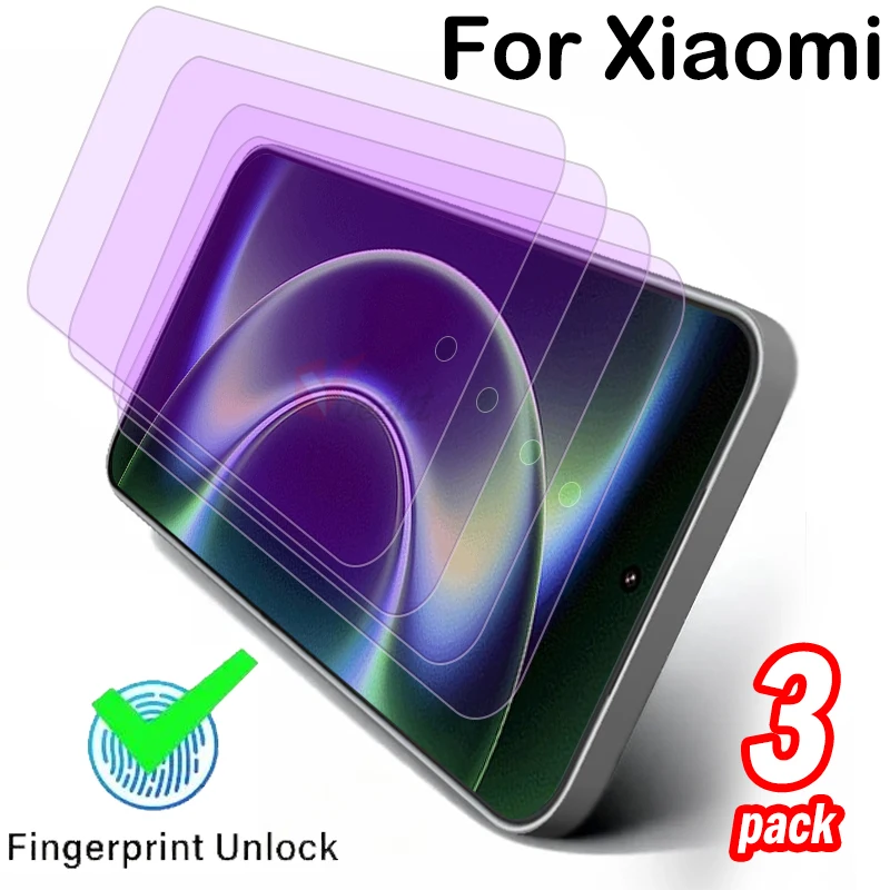 

3pcs Anti Blue Light Screen Protector for Xiaomi 17 Ultra thin Unlock Tempered Glass for Xiaomi 17 Pro Max Protective Film