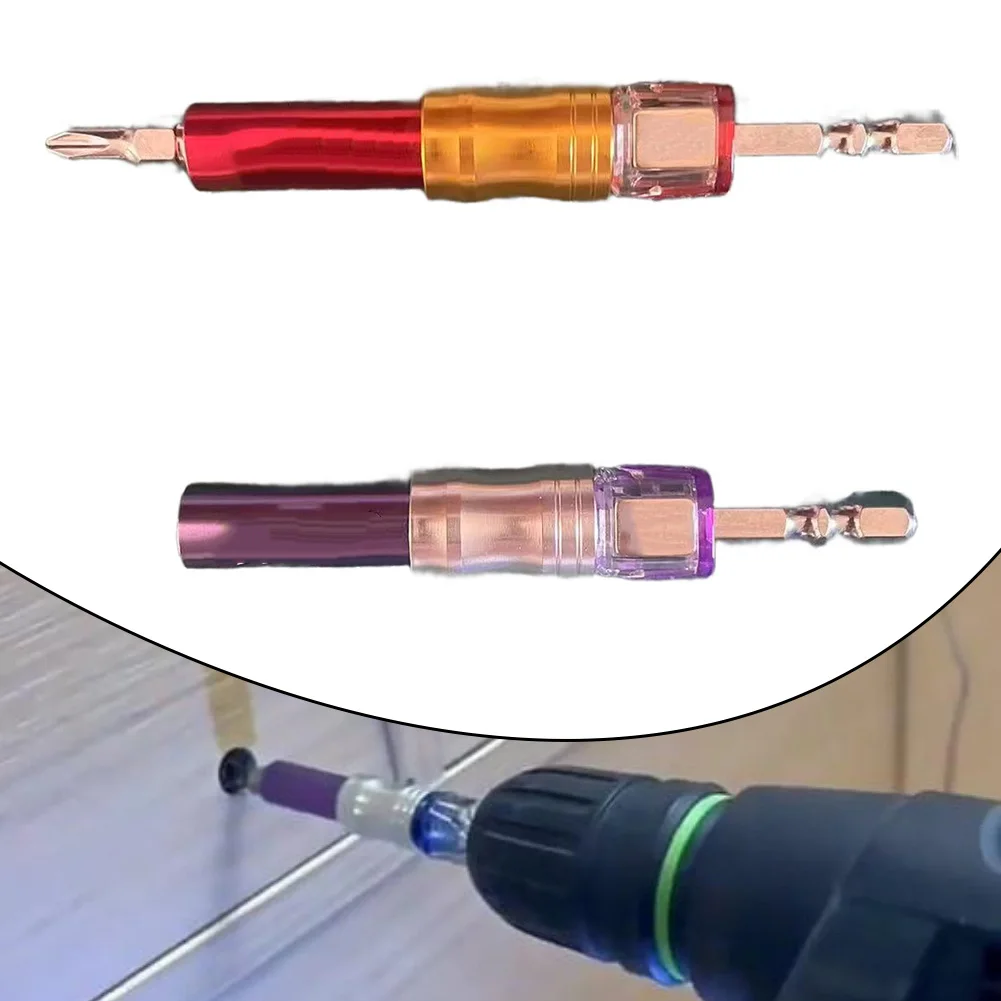 

Screwdriver Bit Holder Screwdriver Bit Holder Adjustable Depth Hexagonal Shank Screw Woodworking Multifunctional Sleeve Dual-use