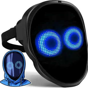 Face transformation LED mask App controlled-programmable LED Halloween mask digital luminous mask for adults