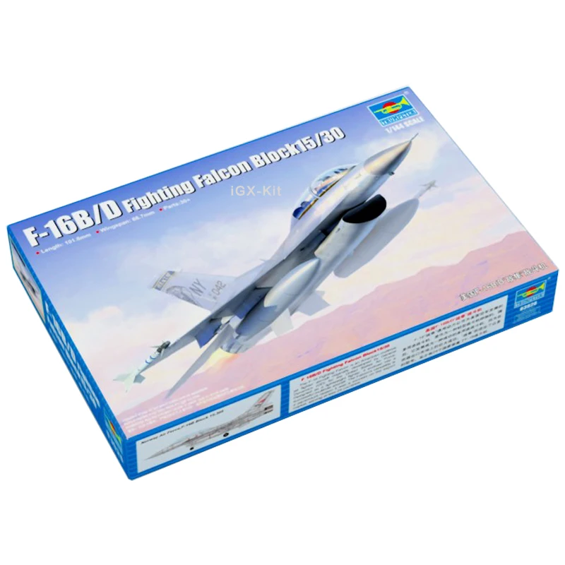 Trumpeter 03920 1/144  US F16 F-16B/D Fighting Falcon Block15/30 Fighter Aircraft Plane Assembly Plastic Model Building Kit